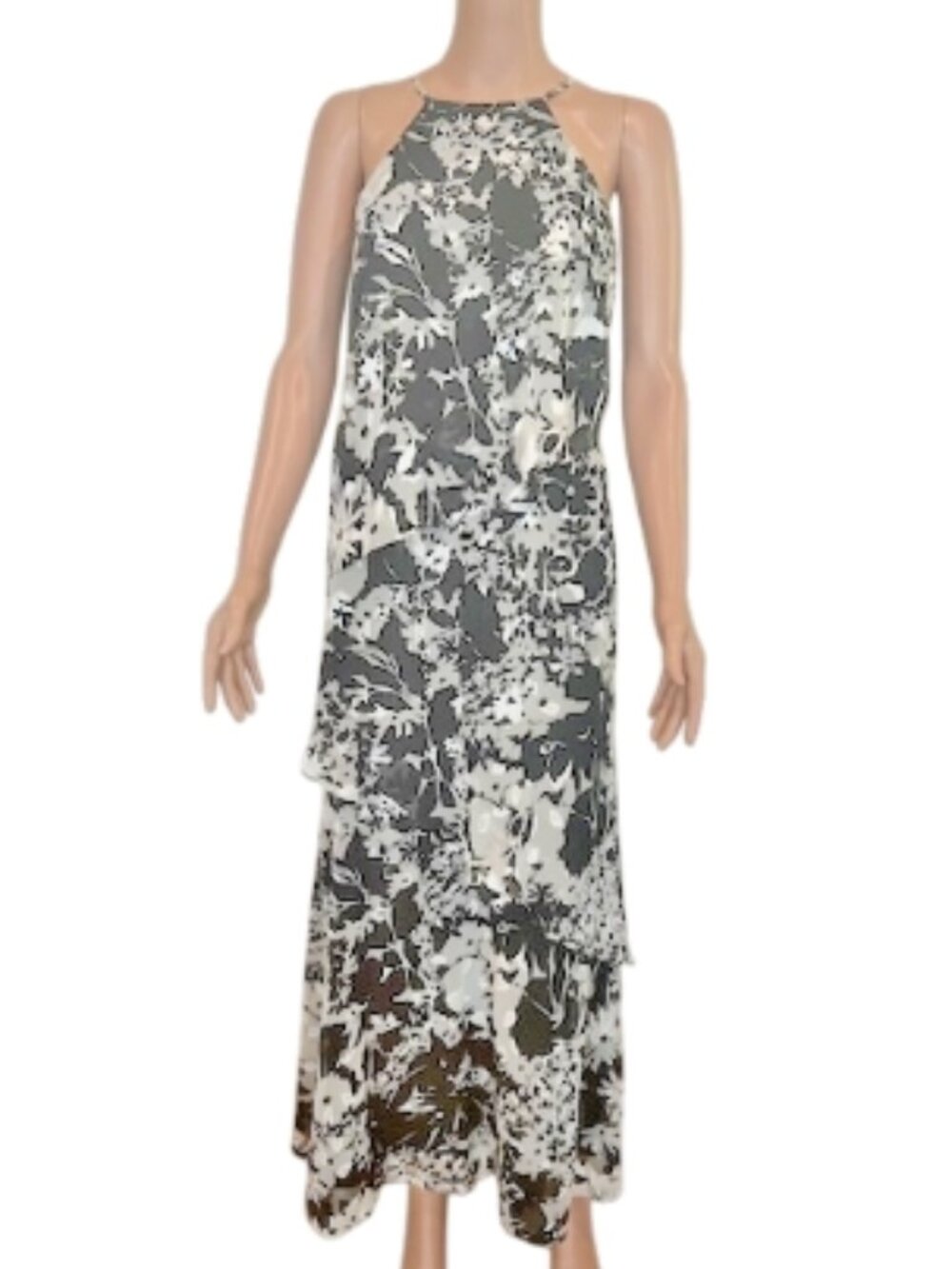 DAVID'S BRIDAL  Womens Dress Size 6 floral summer/party Tiered